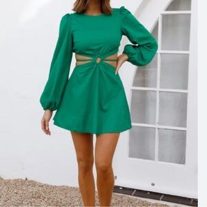 All About May Green cutout Mini dress 10